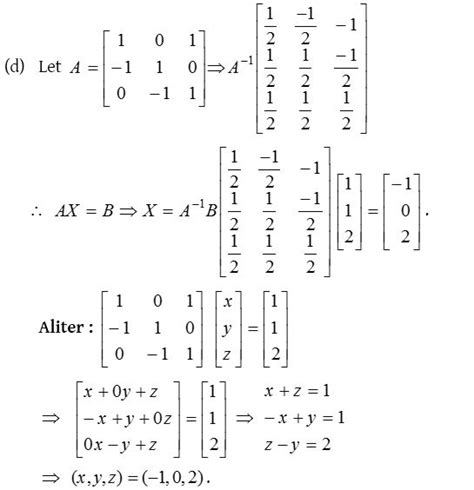 Solving Systems of Linear Equations Using Matrices - A Plus Topper