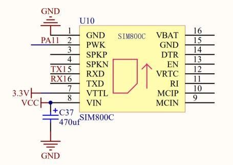 The circuit diagram of Sim800. | Download Scientific Diagram