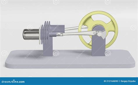 Model of Working Stirling Engine - 3d Animation Stock Footage - Video ...