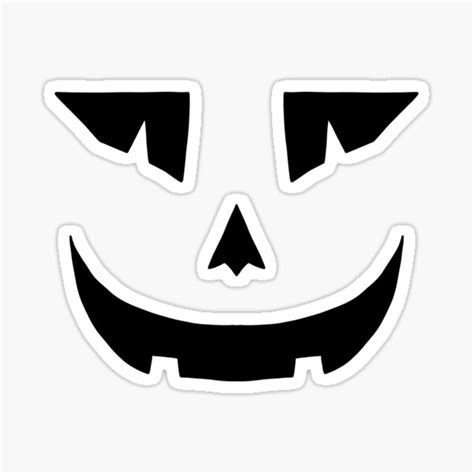 "Cartoon Eyes - Pumpkin Face" Sticker for Sale by wanderingfools ...