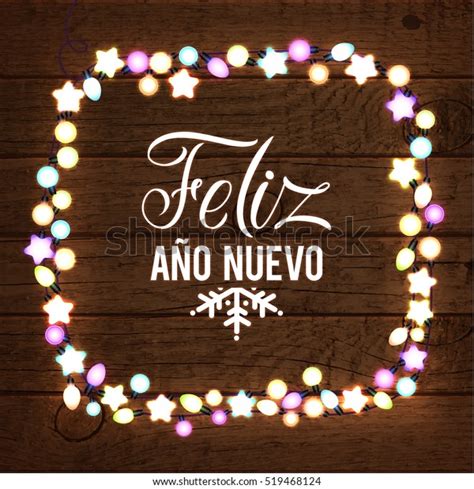 Happy New Year Spanish Language Poster Stock Vector (Royalty Free ...