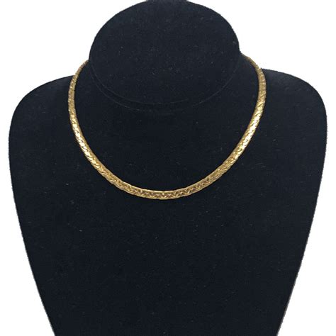 Trifari Gold Choker Necklace Vintage – Estatebeads