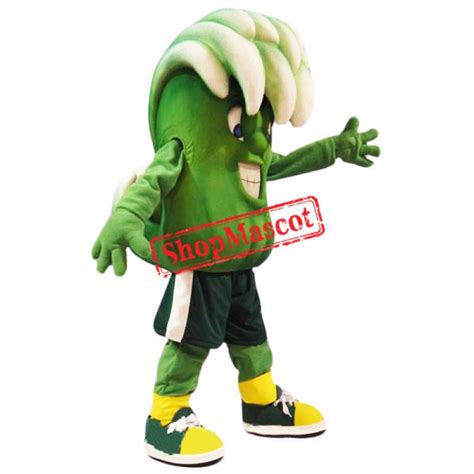 Green Wave Mascot Costume