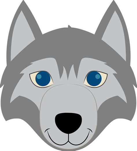 √ wolf face clipart png 547957