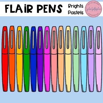 Clipart Flair Pens - Bright and Pastel Colors by Did You Mention Intervention