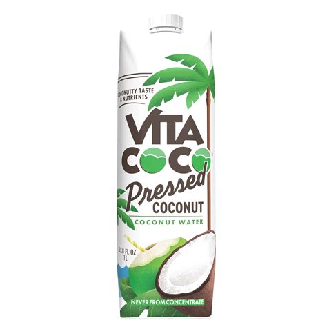 Vita Coco Pressed Coconut Water, Pressed Coconut, 33.8 fl oz Tetra - Walmart.com - Walmart.com