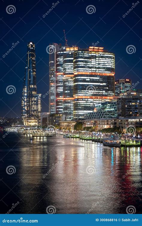 The Sydney Skyline at Night Editorial Photo - Image of tourism, skyline ...