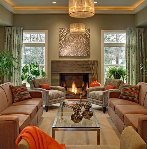 Warm Contemporary Living Room - Transitional - Living Room - New York - by Thyme & Place Design ...