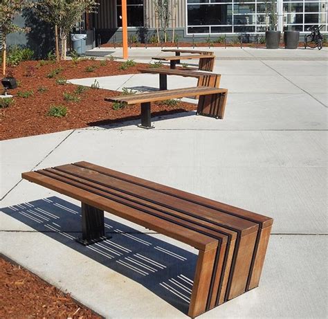 Modern Street Furniture, Commercial Steel Bench - Tournesol Siteworks ...