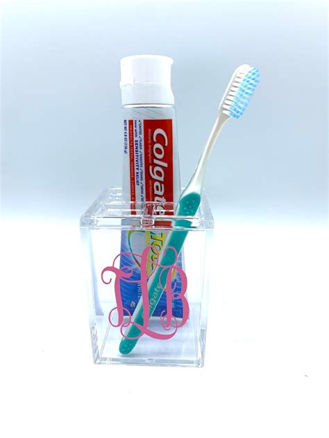 Acrylic Toothbrush and Toothpaste Holder - Etsy