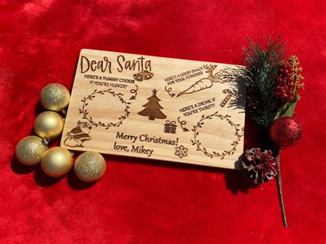 Personalized Santa Christmas Eve Board Laser Engraved | Etsy