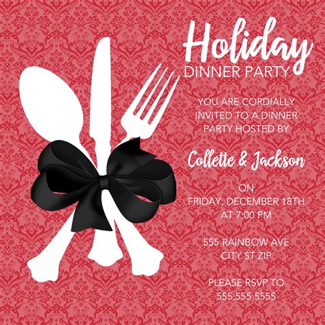 Camille Creates - Holiday Dinner Party Invitation