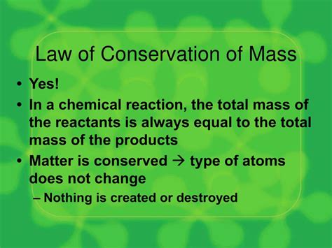 Conservation Of Mass