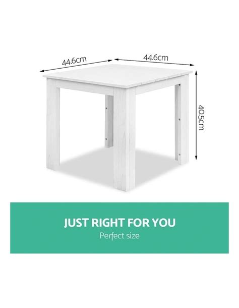 Gardeon Outdoor Wooden Coffee Side Table In White | MYER