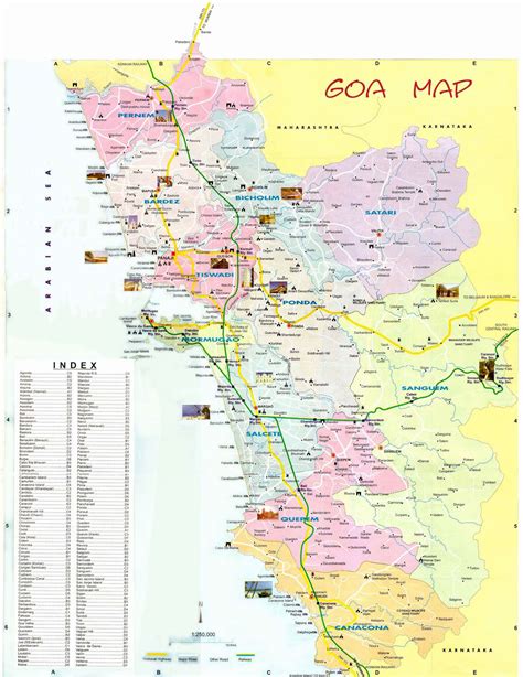 Goa Map, Map of Goa, Palolem Beach Map, Agonda Beach Map, Palolem ...