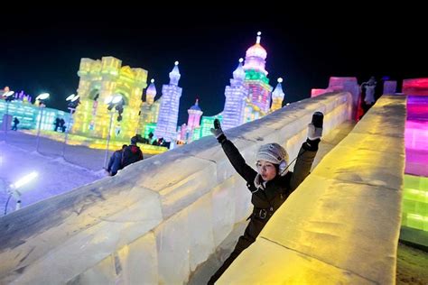 Thrilling Ice Slides at Harbin Ice and Snow Festival