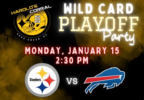 Wild Card Playoff PARTY - Steelers VS Bills **DATE CHANGE** - Harold's ...