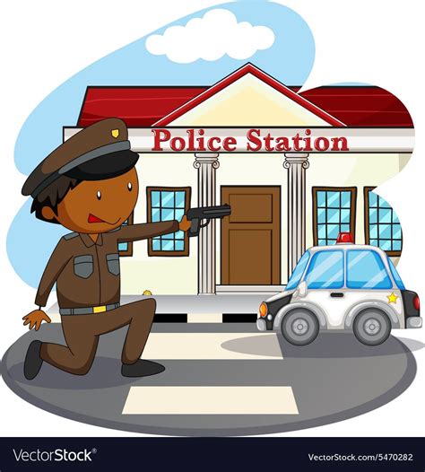 Policeman in uniform and police station. Download a Free Preview or High Quality Adobe ...