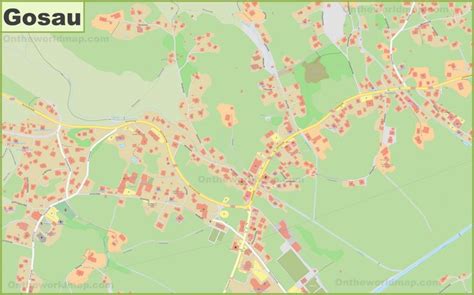 Detailed map of Gosau - Ontheworldmap.com