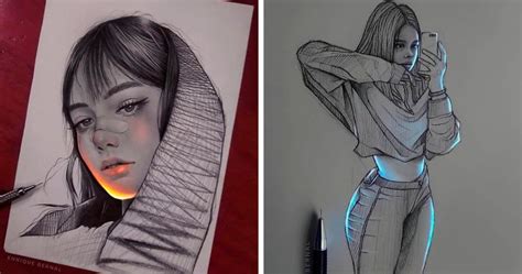 Mexican Artist Uses Unique Technique To Make His Drawings Glow, And The Result Is Mesmerizing ...