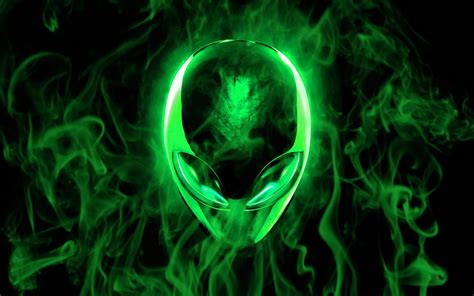 HD wallpaper: Alienware, skull, digital art, green | Cool wallpapers 4k ...