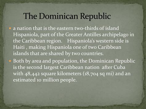 PPT - The Dominican Republic Culture and History PowerPoint ...