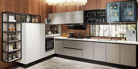 Modern Simple L Shaped Kitchen Units OBK21-008 | OPPOLIA