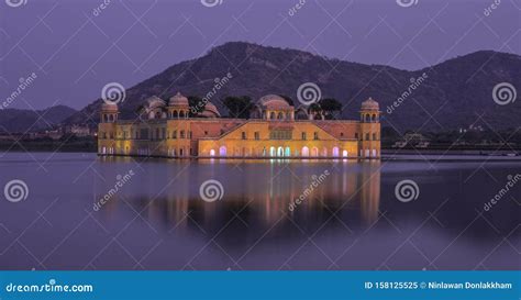 Jal Mahal at Night in Jaipur, India Stock Image - Image of destinations, famous: 158125525