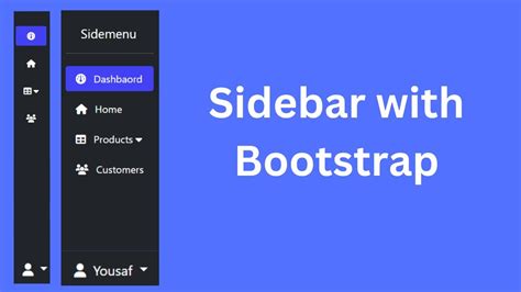 Side Menu Bar in Bootstrap 5 | Sidebar using Bootstrap 5 - YouTube