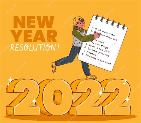 Free Vector | Hand drawn new year's resolutions illustration