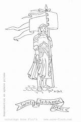 Coloriage Sainte Jeanne dArc  Anne Floch sketch template