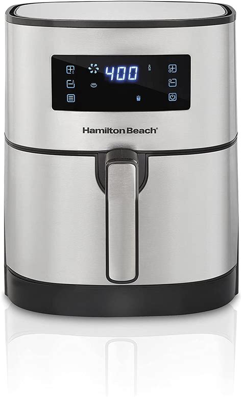 Hamilton Beach 5.8 Quart Digital Air Fryer Oven with 8 Presets, Easy to Clean Nonstick Basket ...