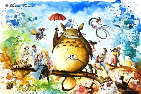 Studio Ghibli Characters Redrawn In Watercolor Paintings | DeMilked