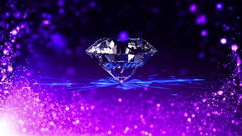 Romantic and beautiful purple particle crystal diamond dynamic background video - YouTube