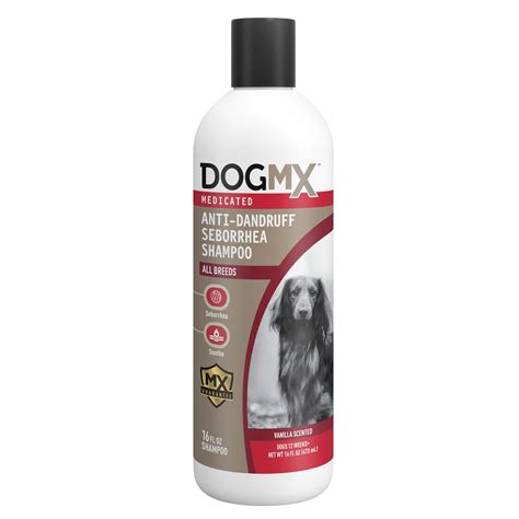 Dog MX Medicated Anti-Dandruff Seborrhea Shampoo for Dogs - Vanilla 16 ...