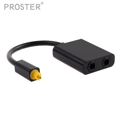 Proster Digital Optical Audio Splitter Spdif Toslink Fiber Optical ...