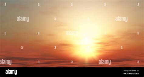 3D widescreen render of a sunset sky Stock Photo - Alamy