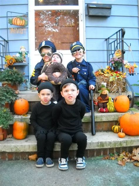 Cops and robbers Halloween costume! Group of brothers 2011 costumes Creative Halloween Costumes ...