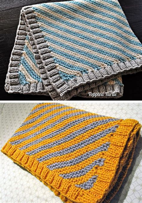 Bias Striped Baby Blanket