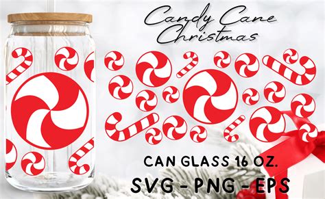 Candy Christmas Glass Wrap SVG Graphic by BlackSnowShopTH · Creative ...