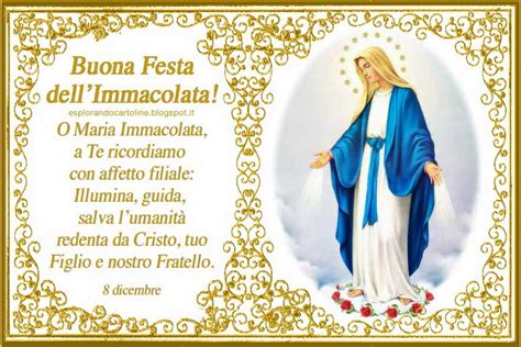 Cartoline per tutti i gusti: Cartolina BUONA FESTA dell’IMMACOLATA CONCEZIONE. 8 Dicembre. Con ...