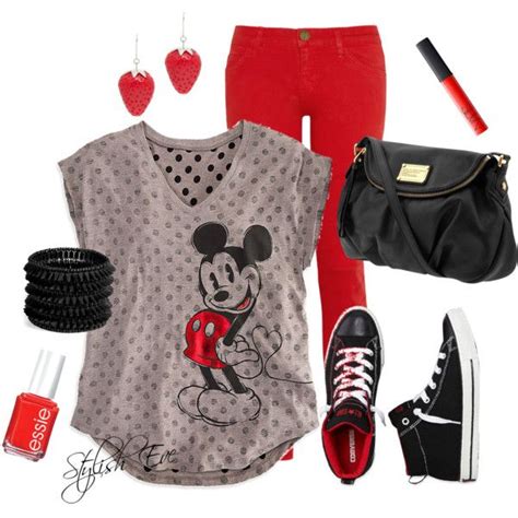 "Red & Black Mickey Mouse Style" by stylisheve on Polyvore | Minnie ...