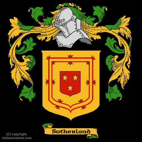 Sutherland Coat of Arms, Family Crest - Free Image to View - Sutherland Name Origin History and ...