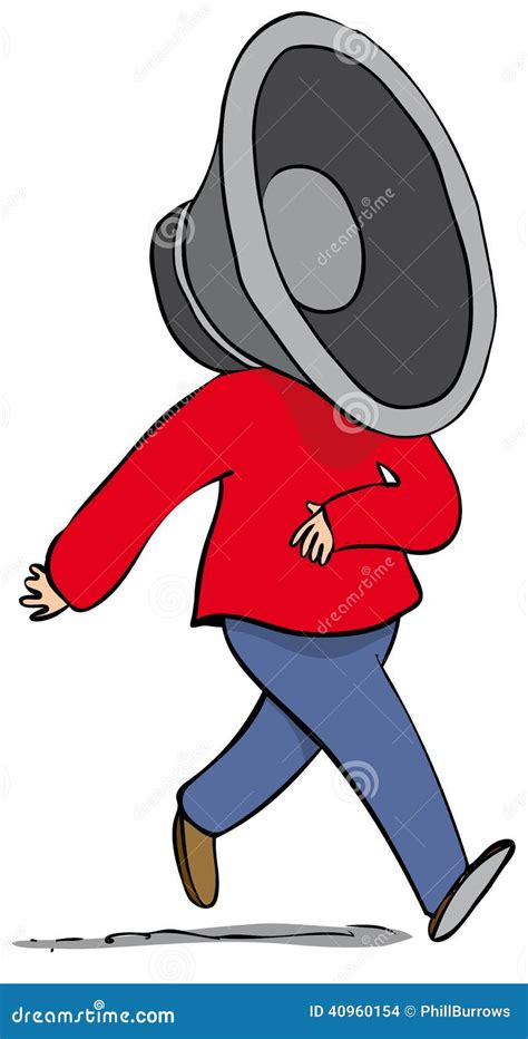 Speaker man stock vector. Illustration of noise, announce - 40960154