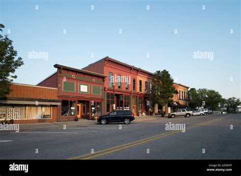 Ferry Street downtown Montague, Michigan in late afternoon light Stock Photo - Alamy