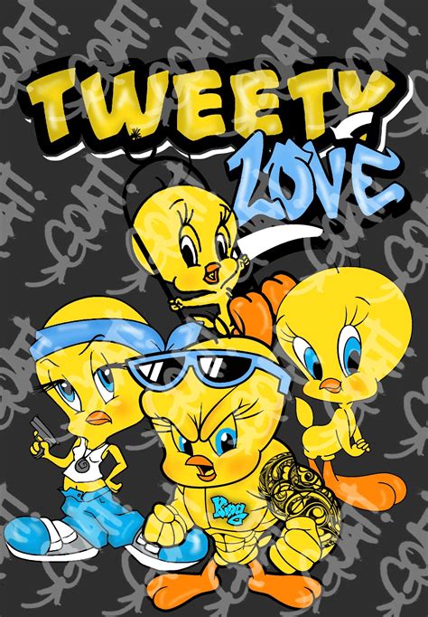 Tweety Bird Gangster Blue