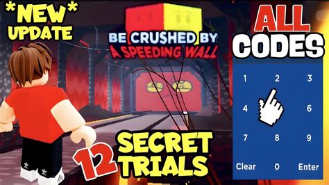 Be Crushed by a Speeding Wall [NEW UPDATE] WORKING!!! *Every CODE* How ...