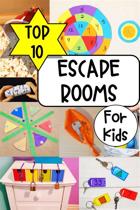 the top 10 escape rooms for kids to play with in their home or office area