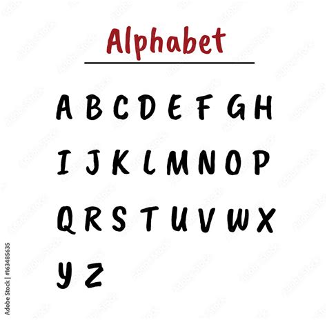 Alphabet letters. English alphabet, calligraphy, lettering Stock Vector | Adobe Stock