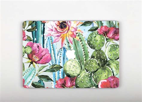 Cacti Flowers Macbook Decal Floral Stickers Macbook Air 13 - Etsy